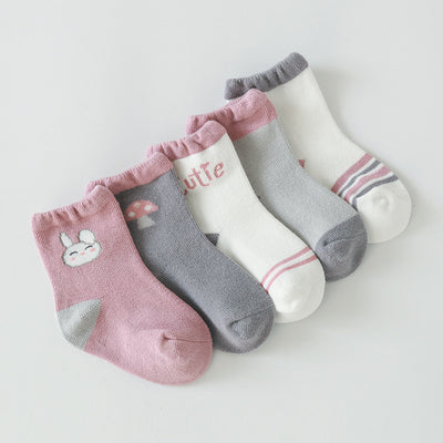 Baby Kid Ankle Socks 5 Pairs Pack - Little Kooma