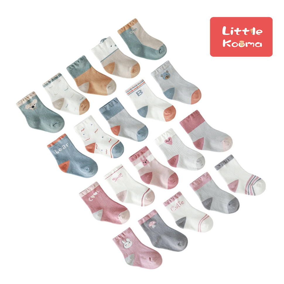 Baby Kid Ankle Socks 5 Pairs Pack - Little Kooma