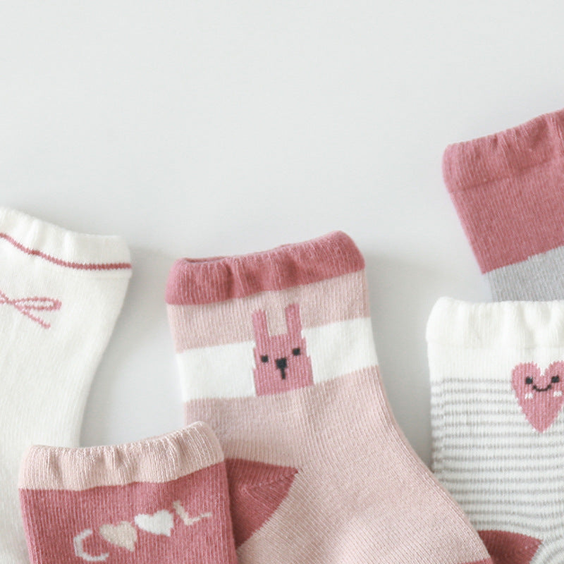 Baby Kid Ankle Socks 5 Pairs Pack - Little Kooma