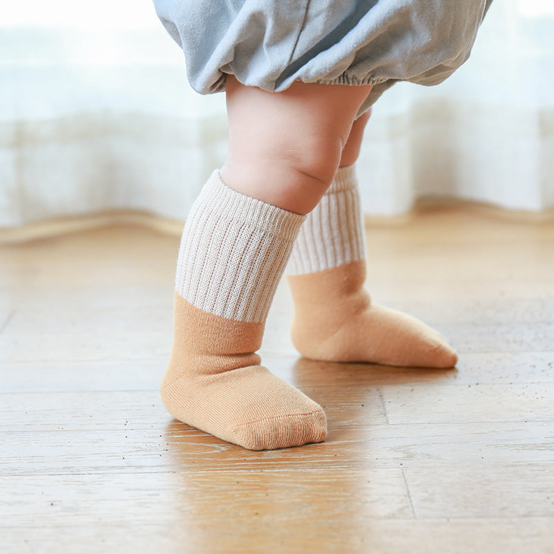 Baby Kid Splicing Long Socks 4 Pairs Pack - Little Kooma
