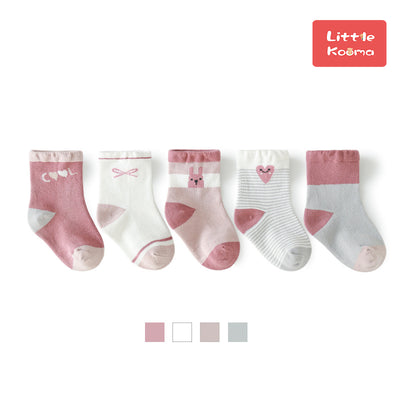 Baby Kid Ankle Socks 5 Pairs Pack - Little Kooma