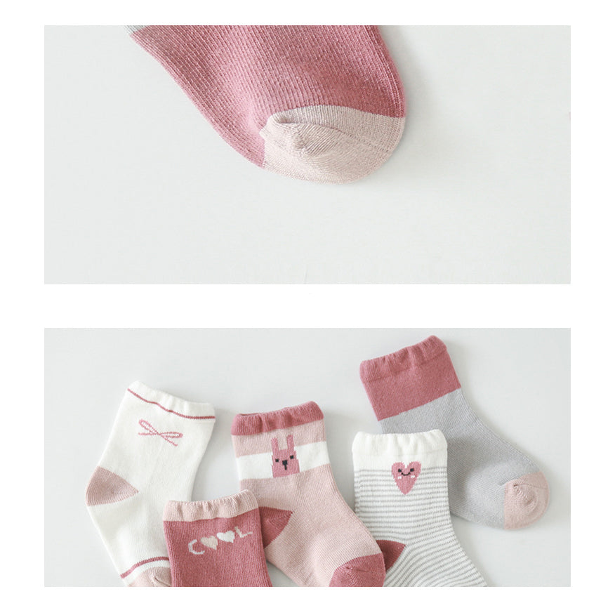 Baby Kid Ankle Socks 5 Pairs Pack - Little Kooma