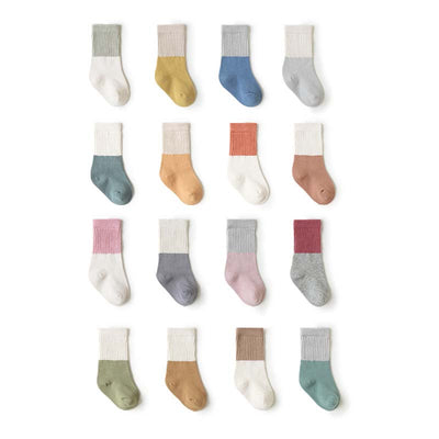 Baby Kid Splicing Long Socks 4 Pairs Pack - Little Kooma