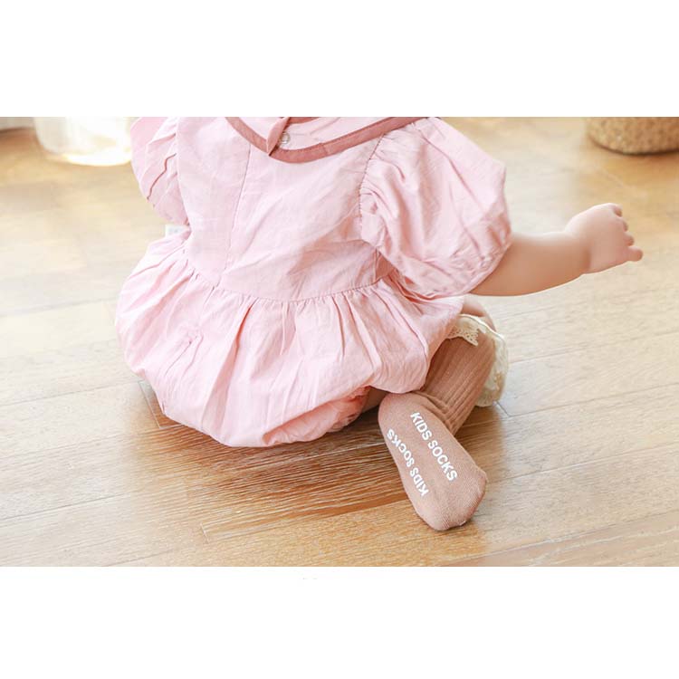 Baby Girl Ruffled Lace Cuffs Long Socks Anti-slip - Little Kooma
