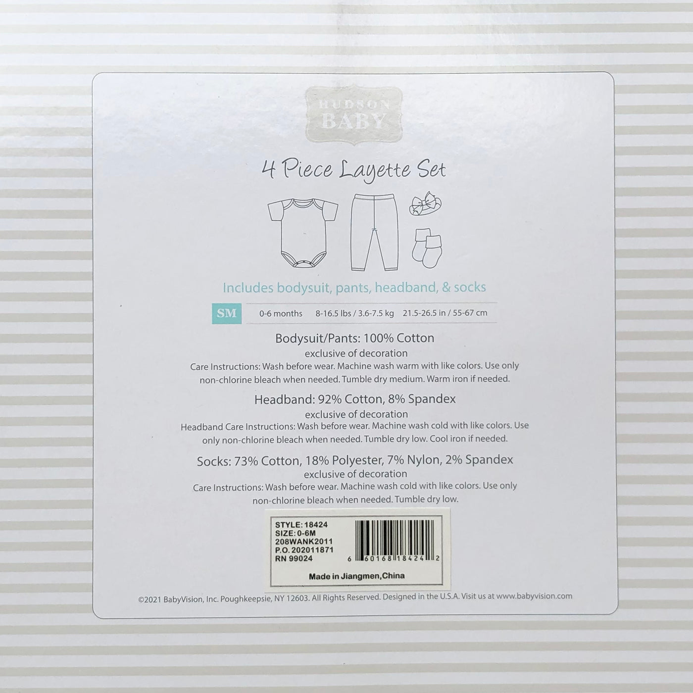 Hudson Baby New Born Baby 4 Piece Layette Gift Set Unicorn 18424 - Little Kooma