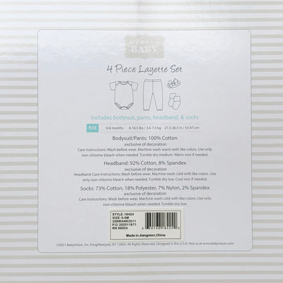 Hudson Baby New Born Baby 4 Piece Layette Gift Set Unicorn 18424 - Little Kooma