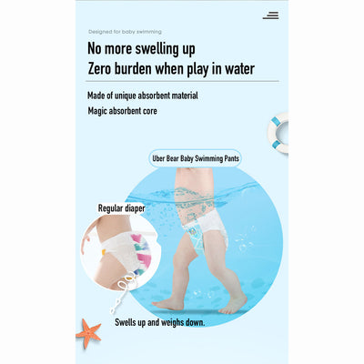 Uber Bear Baby Disposable Swimming Pants Diaper Anti-leak - Little Kooma