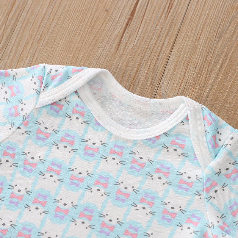 Baby Girl Long Sleeve Bodysuit Cats 3 Pack - Little Kooma