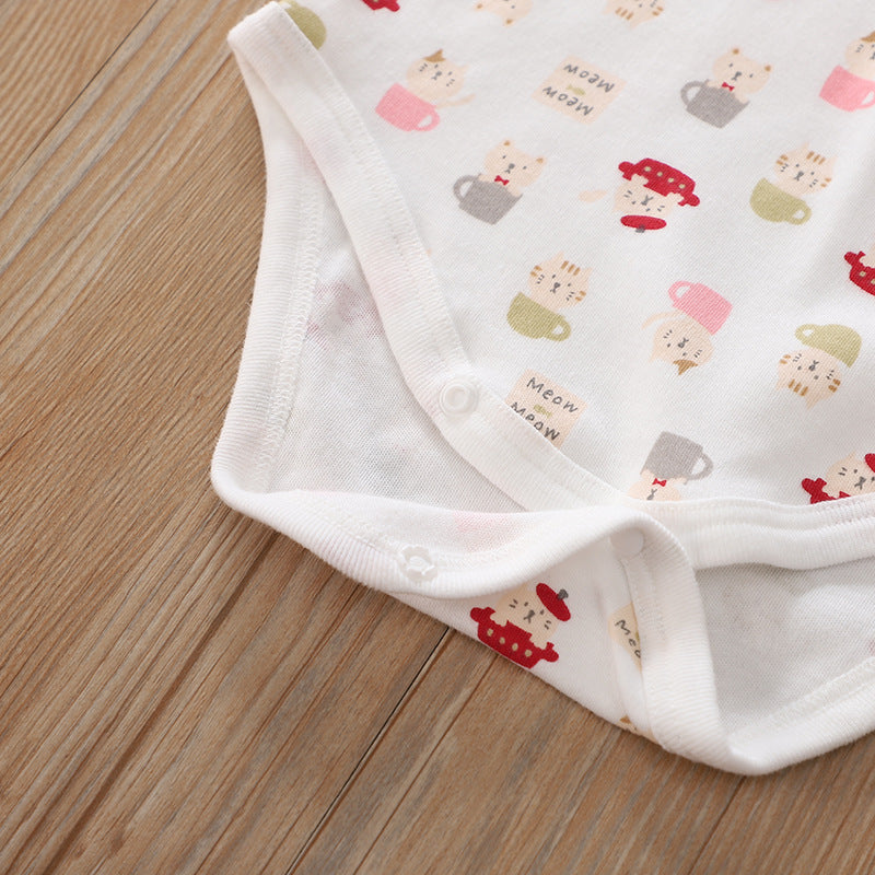 Baby Girl Long Sleeve Bodysuit Cats 3 Pack - Little Kooma