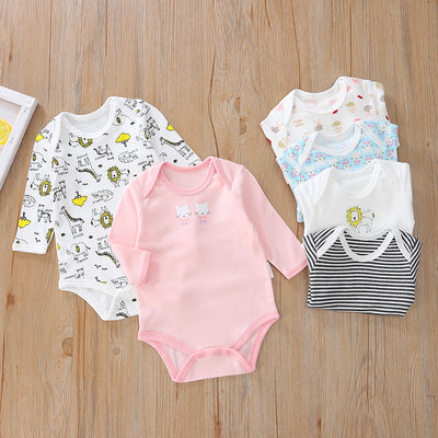 Baby Girl Long Sleeve Bodysuit Cats 3 Pack - Little Kooma