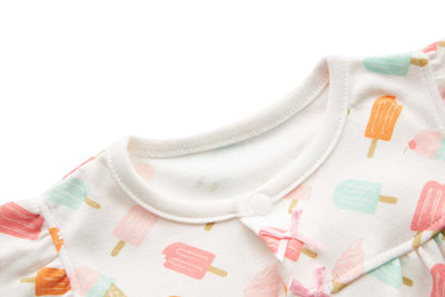 Baby Girl White w Popsicles Romper - Little Kooma