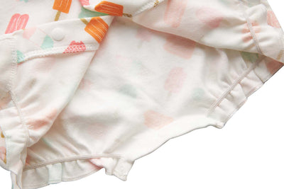 Baby Girl White w Popsicles Romper - Little Kooma