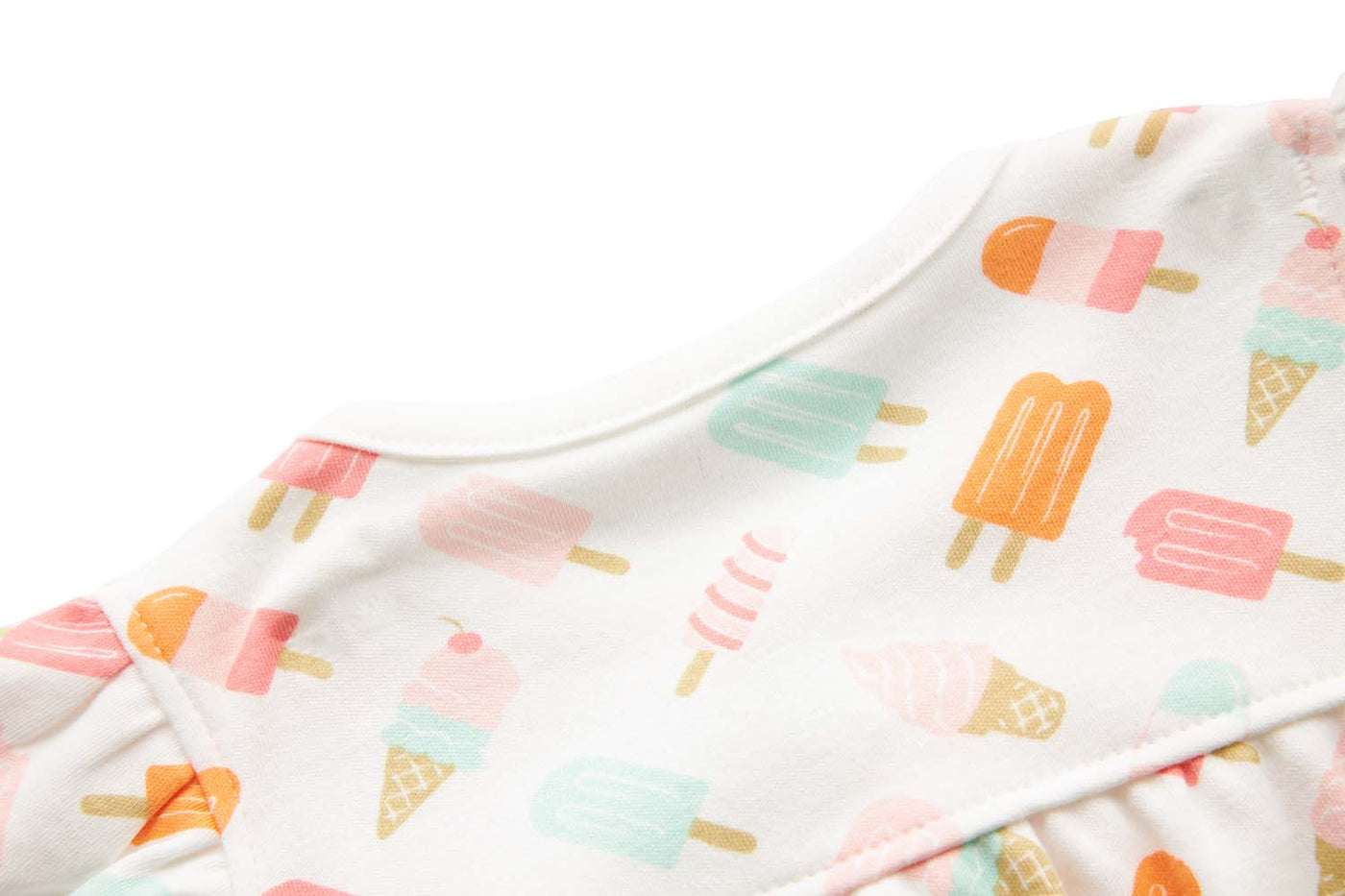 Baby Girl White w Popsicles Romper - Little Kooma