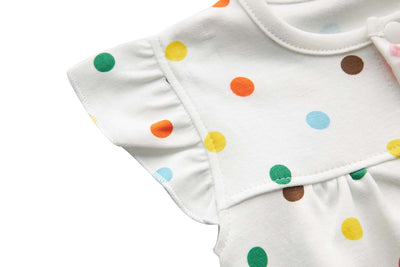 Baby Colourful Polka Dots Rainbow Romper - Little Kooma