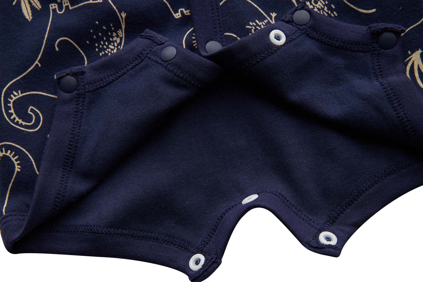 Baby Boy Dark Blue w Elephants Romper - Little Kooma