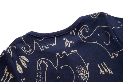 Baby Boy Dark Blue w Elephants Romper - Little Kooma