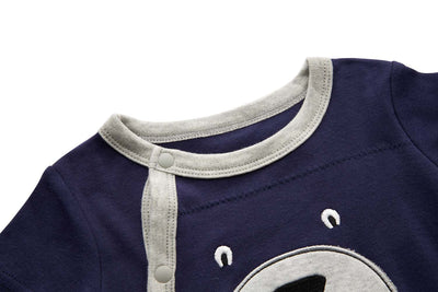 Baby Dark Blue Bear Romper - Little Kooma