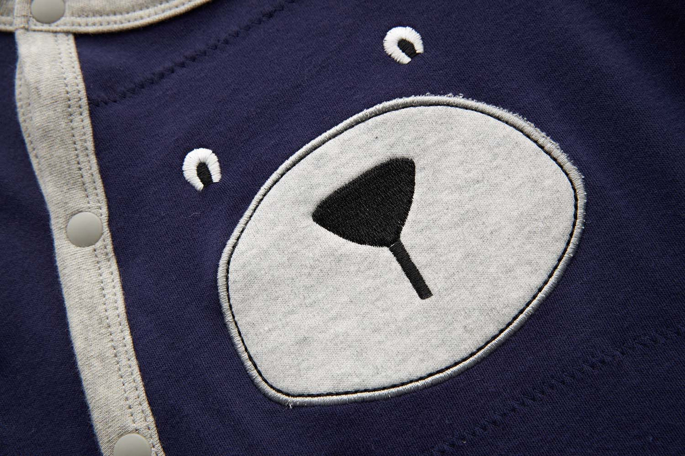 Baby Dark Blue Bear Romper - Little Kooma