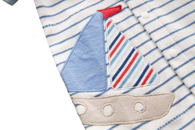 Baby Stripes w Ship Romper - Little Kooma