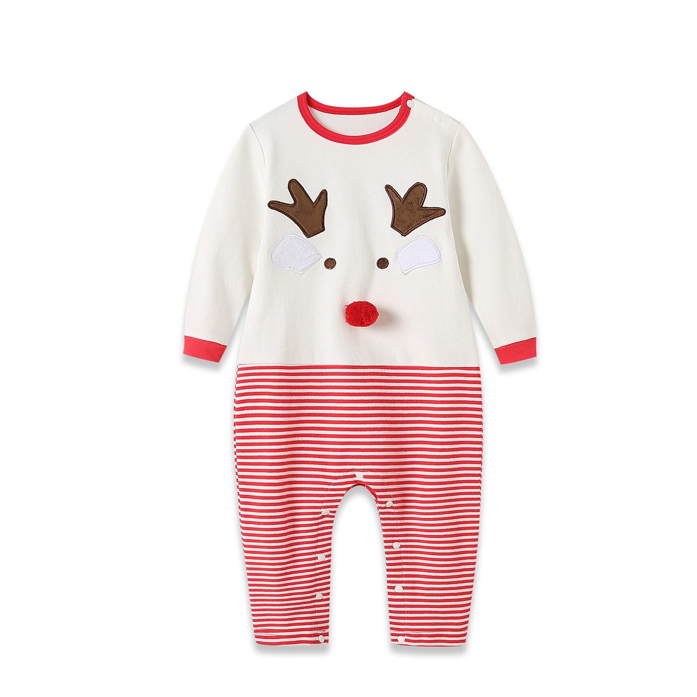 Baby Christmas Outfit Elk Long Sleeve All In One Jumpsuit - Little Kooma