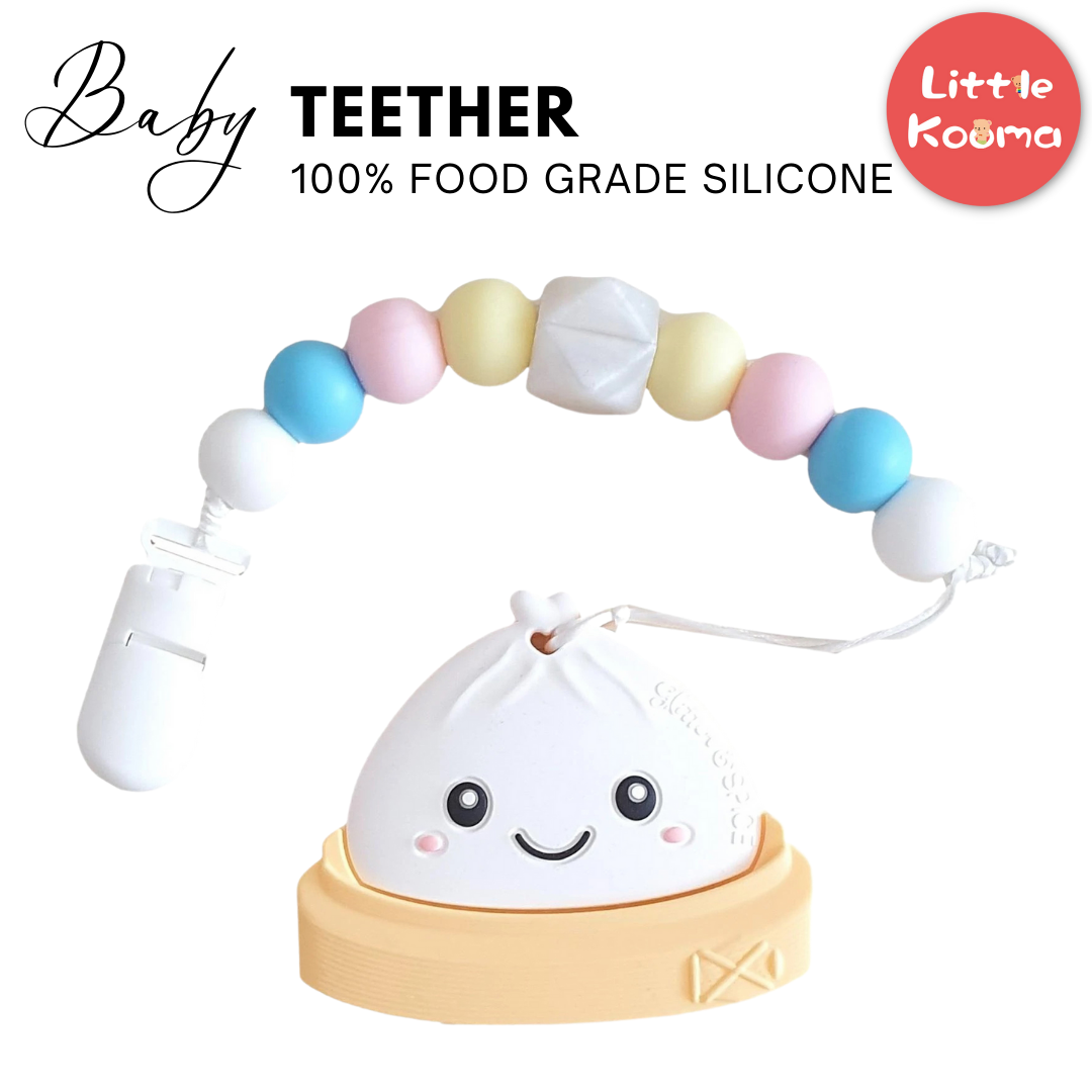 Baby Teether Set Dim Sum Bao Silicone Teether Set By Glitter & Spice - Little Kooma