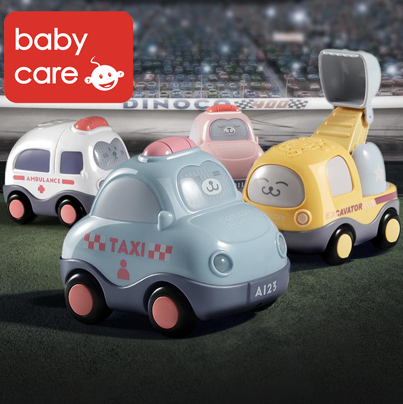 Babycare Baby Toys Mini Cars Set Cartoon Trucks Vehicles Transportation Car Toys for Boys and Girls 4pcs - Little Kooma