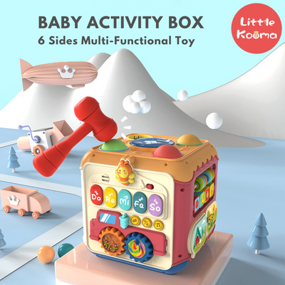 Huanger Baby Activity Box - 6 Sides Multi-Functional Early Educational Toy - Little Kooma