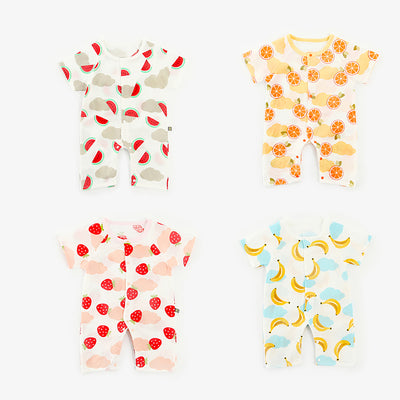 Baby Fruits Gauze Romper Front Buttons - 1006 - Little Kooma
