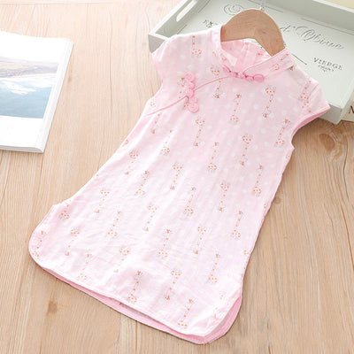 [KG18] Kids Girls Cheongsam Dress w Giraffe CNY Chinese New Year Outfit - Little Kooma