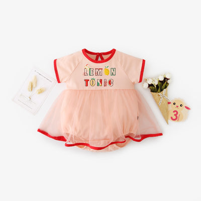 Baby Girl Lemon Tonic Bodysuit Dress Voile Skirt - Little Kooma