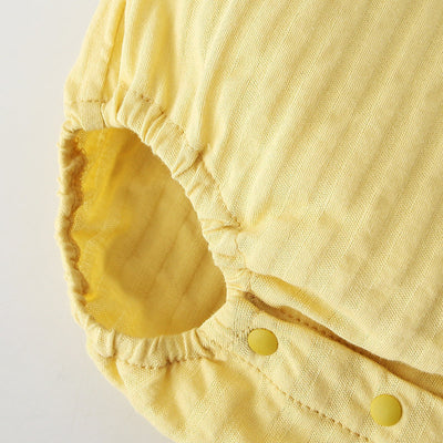 [ZBG11] Baby Girl Puff Sleeve Bodysuit w Printed Bunnies - Little Kooma