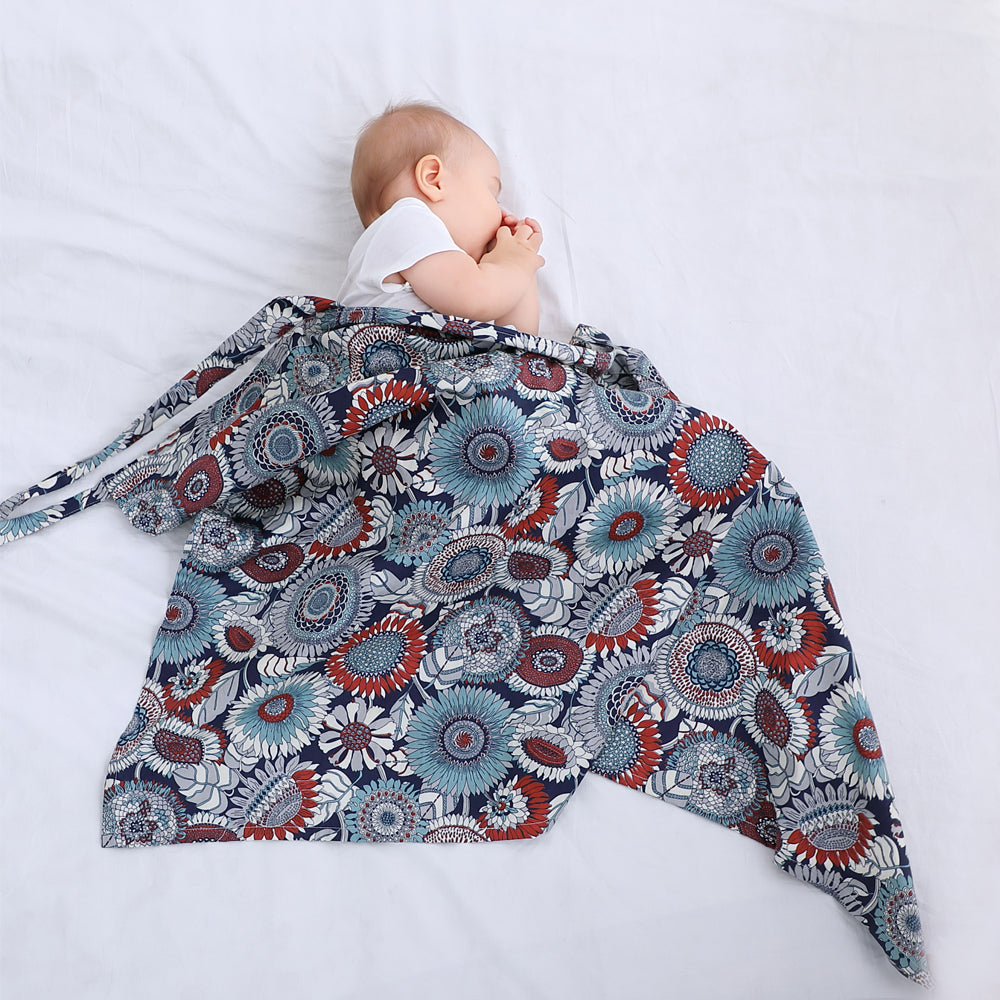 Breathable Cotton Baby Feeding Nursing Cover Mummy Breastfeeding Cover Poncho Shawl Stroller Blanket - Little Kooma