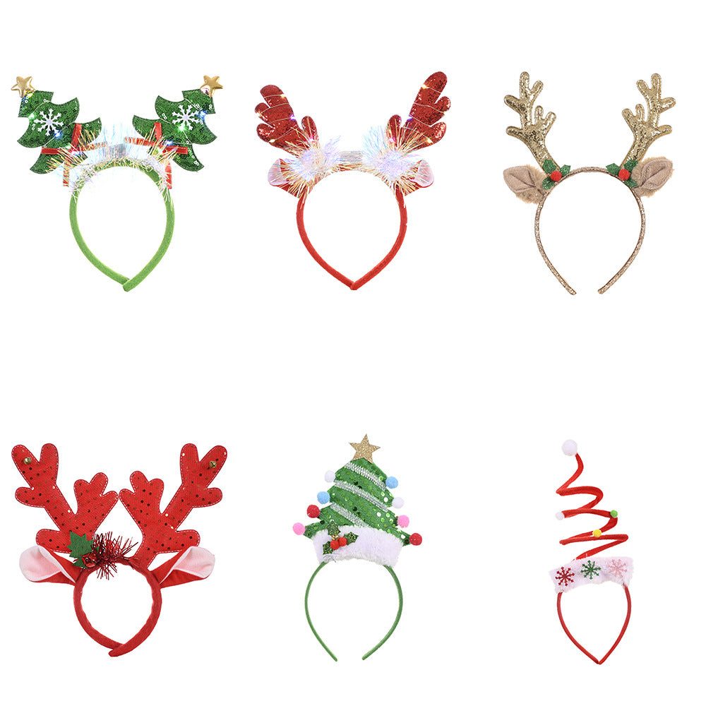 Kids Adults Christmas Hair Hoop Headband w LED Light - 1126 - Little Kooma