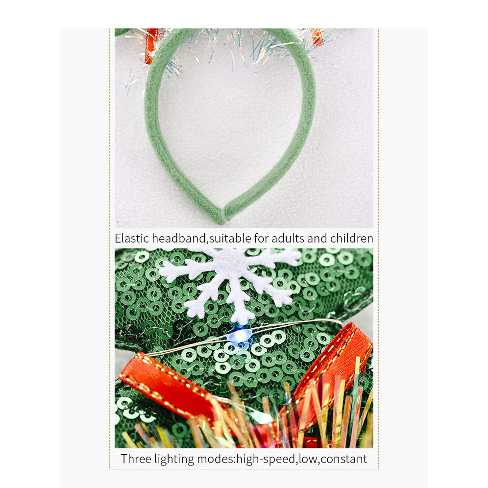 Kids Adults Christmas Hair Hoop Headband w LED Light - 1126 - Little Kooma