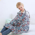 Breathable Cotton Baby Feeding Nursing Cover Mummy Breastfeeding Cover Poncho Shawl Stroller Blanket - Little Kooma