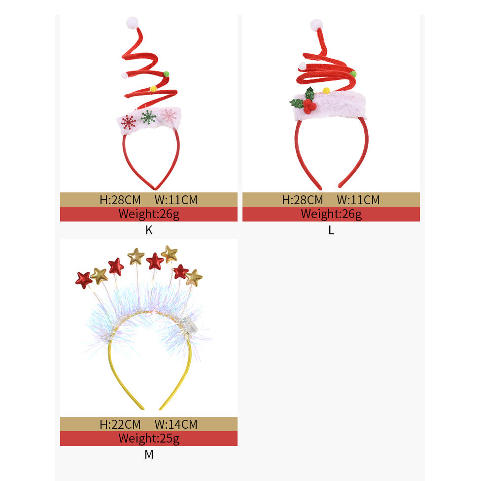 Kids Adults Christmas Hair Hoop Headband w LED Light - 1126 - Little Kooma