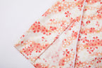 Baby Girl Cheongsam Romper Orange Stripes White n Red Flowers - Little Kooma