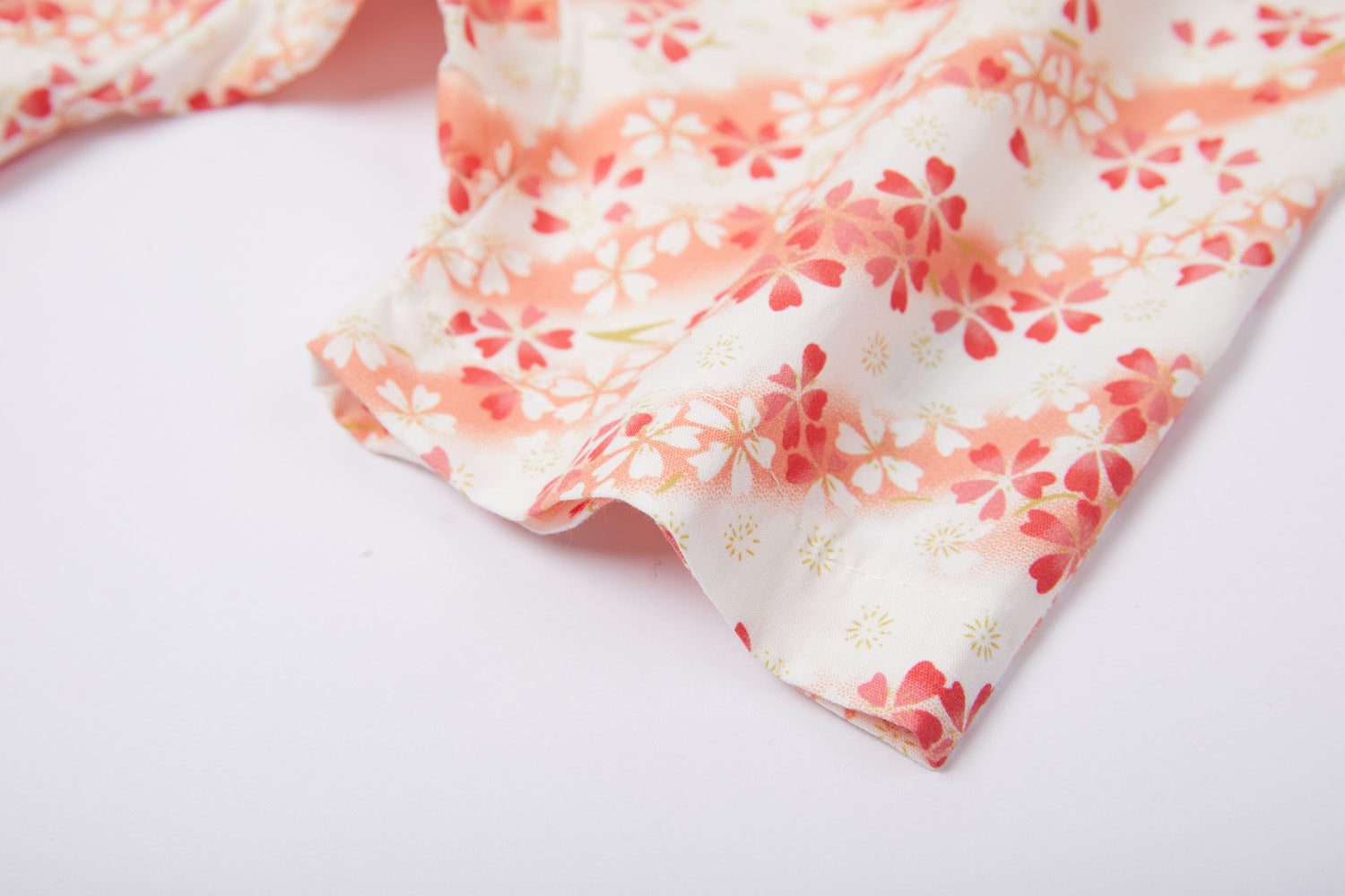 Baby Girl Cheongsam Romper Orange Stripes White n Red Flowers - Little Kooma