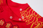 Baby Boy Red Cheongsam Romper My First Chinese New Year & Leave Ang Bao Here - Little Kooma
