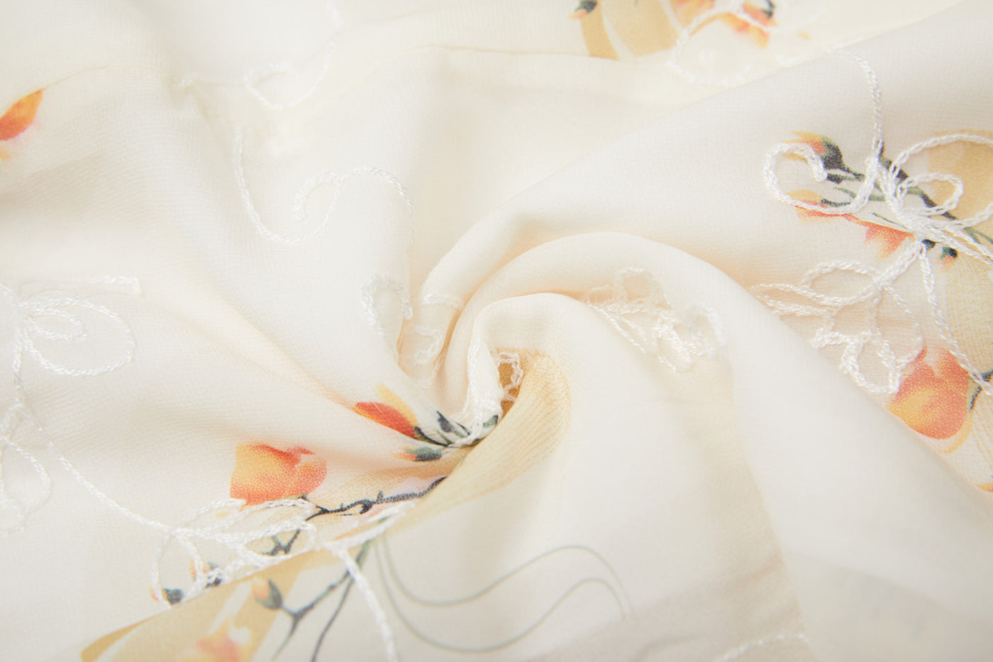 Baby Kids Girl Ivory Cheongsam Dress w Lotus Flower Prints Embroidered White Flowers Sling Bag Set - Little Kooma