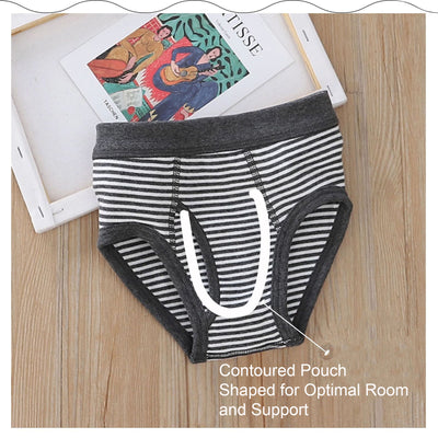 Baby Kid Boys Cotton Brief Underwear Jungle Animals Blue Bear 3 Pack - Little Kooma