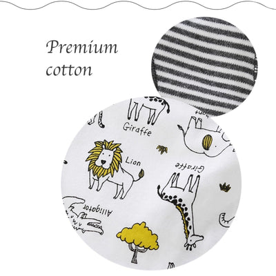 Baby Kid Boys Cotton Brief Underwear Jungle Animals Blue Bear 3 Pack - Little Kooma