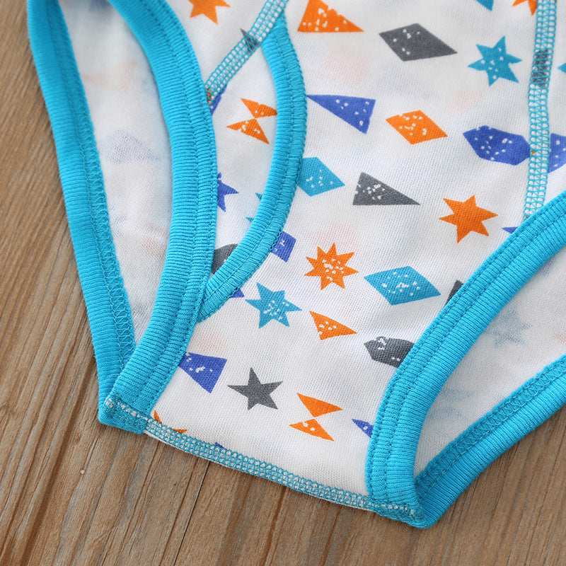 Baby Kid Boys Cotton Brief Underwear Jungle Animals Blue Bear 3 Pack - Little Kooma