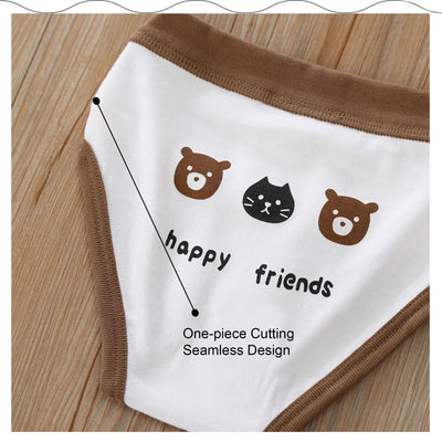 Baby Kid Boys Cotton Brief Underwear Jungle Animals Blue Bear 3 Pack - Little Kooma