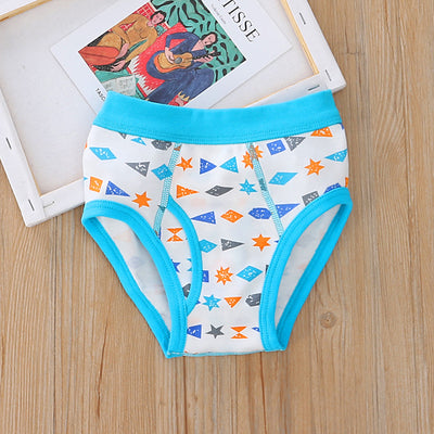 Baby Kid Boys Cotton Brief Underwear Jungle Animals Blue Bear 3 Pack - Little Kooma