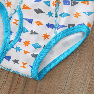Baby Kid Boys Cotton Brief Underwear Jungle Animals Blue Bear 3 Pack - Little Kooma