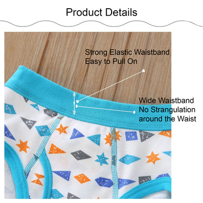 Baby Kid Boys Cotton Brief Underwear Jungle Animals Blue Bear 3 Pack - Little Kooma