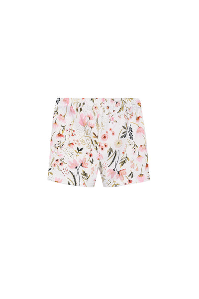 Baby Girl Ruffled Pink White Printed Top n Floral Shorts Set Girls Power - Little Kooma