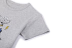 Baby Boy Dinosaur Grey Top n Stripe Shorts Set - Little Kooma