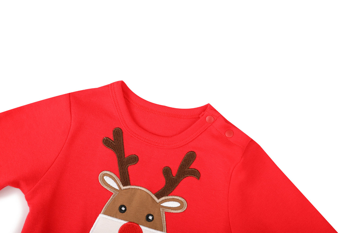 Baby Christmas Outfit Reindeer Long Sleeve All In One Jumpsuit - Little Kooma